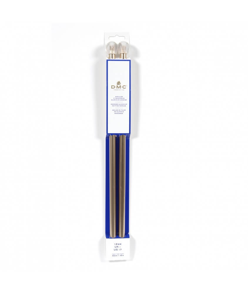 Aiguilles à tricoter aluminium anodisé 40 cm - DMC Aiguilles à tricoter aluminium anodisé 40 cm - DMC
