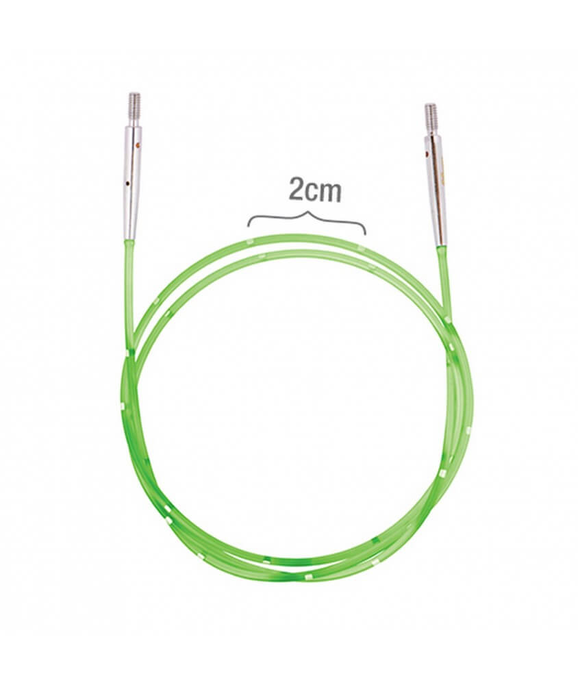 Cable vert 80cm pour aiguilles interchangeables Smartstix - Knitpro Cable vert 80cm pour aiguilles interchangeables Smartstix - Knitpro
