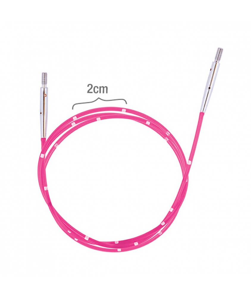 Cable rose 100cm pour aiguilles interchangeables Smartstix - Knitpro Cable rose 100cm pour aiguilles interchangeables Smartstix - Knitpro