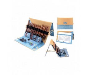 Set Deluxe Aiguilles interchangeables Ginger N° 3,5 à 12 cables 60, 80 et 100 cm - Knitpro