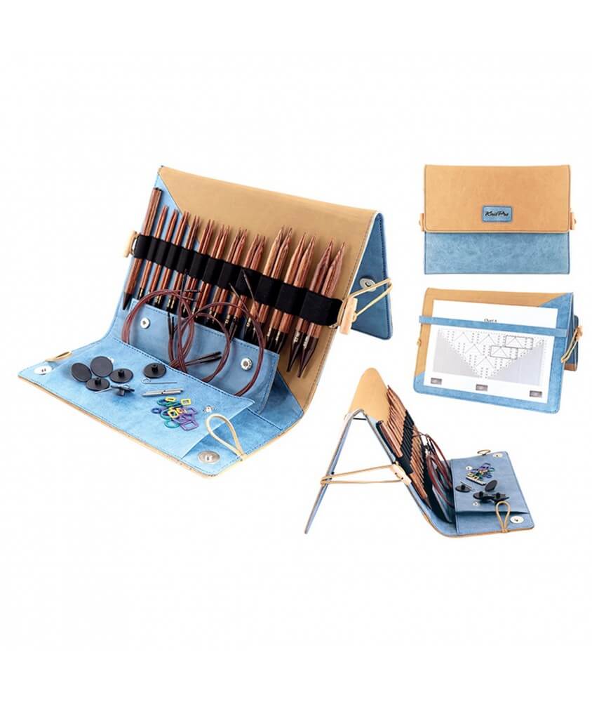 Set Deluxe Aiguilles interchangeables Ginger N° 3,5 à 12 cables 60, 80 et 100 cm - Knitpro