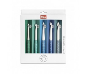 Jeu de 5 Crochets Prym Ergonomics en plastique N° 7 à 12 - Prym