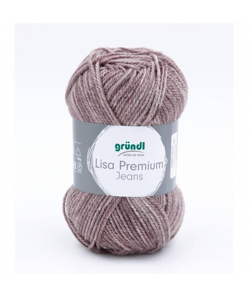 Pelote de laine à tricoter LISA PREMIUM JEANS - Grundl - certifiée Oeko-Tex