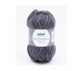 Pelote de laine à tricoter LISA PREMIUM JEANS - Grundl - certifiée Oeko-Tex
