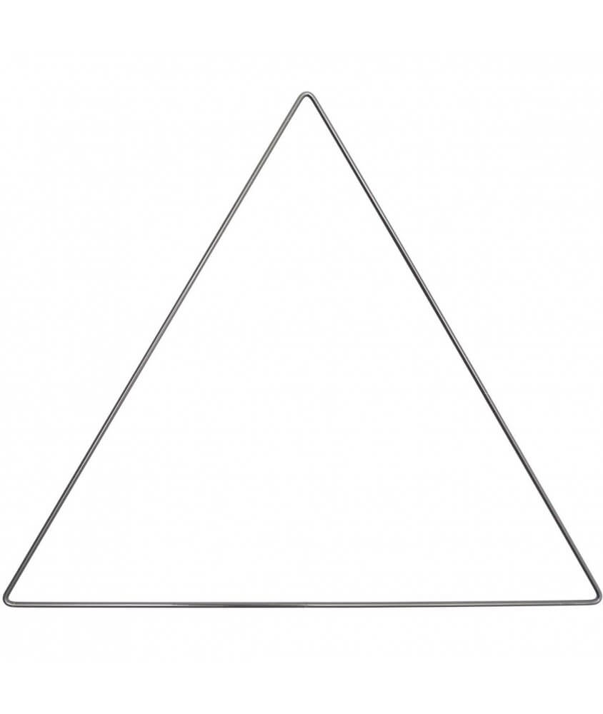 Anneau de métal triangle anthracite 30 cm pour décoration murale - Rico Design