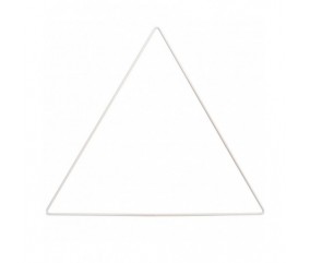 Anneau de métal triangle blanc 30 cm pour décoration murale - Rico Design