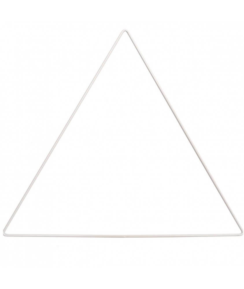 Anneau de métal triangle blanc 30 cm pour décoration murale - Rico Design