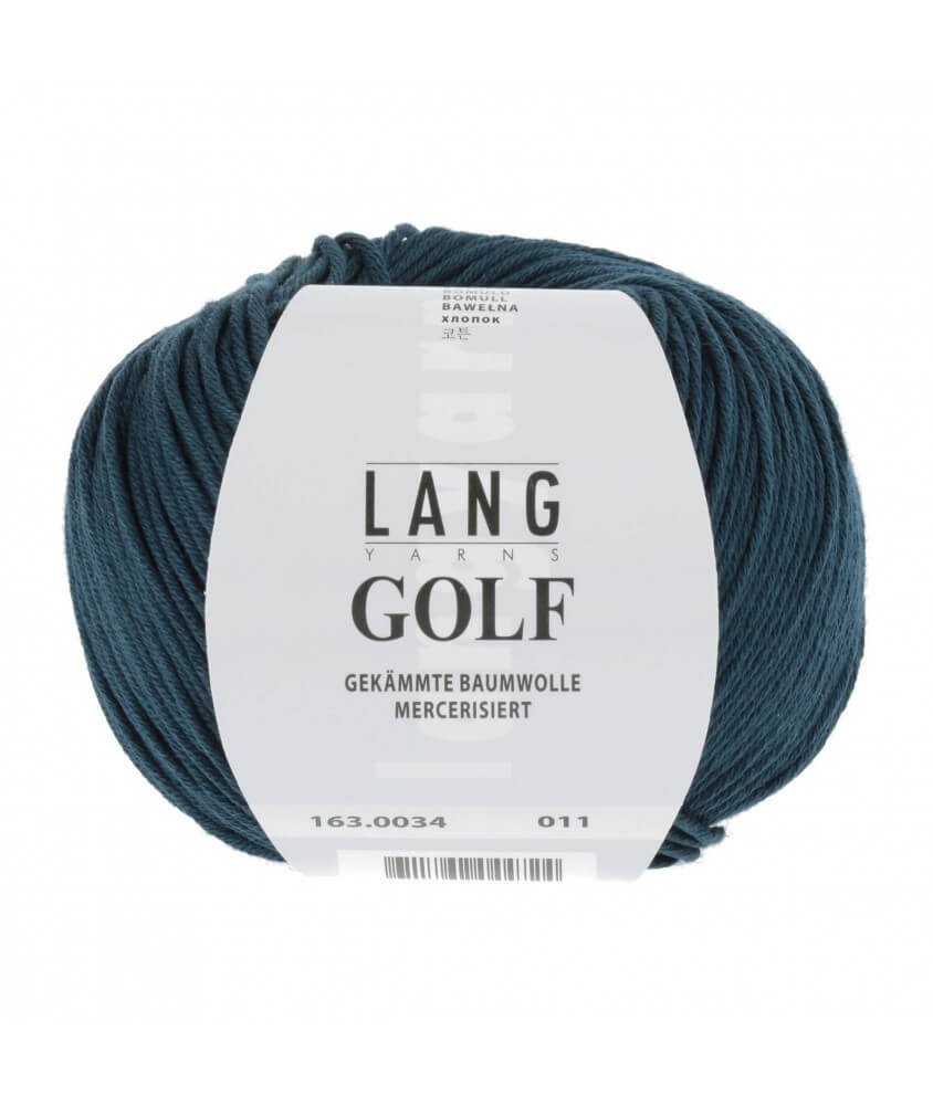 pelote coton Lang Yarns bleu cotton 34 034 sperenza