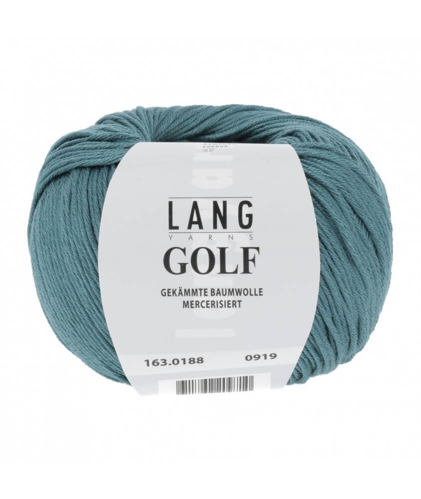 pelote coton Lang Yarns  188 bleu cotton sperenza