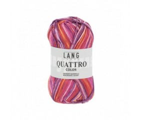 Pelote coton Lang Yarns Quattro color rose
