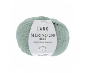 Pelote Merino 200 bebe Lang yarns bleu