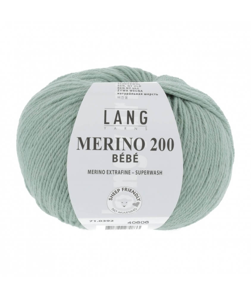 Pelote Merino 200 bebe Lang yarns bleu