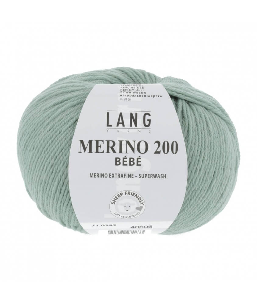 Pelote Merino 200 bebe Lang yarns bleu Pelote Merino 200 bebe Lang yarns bleu