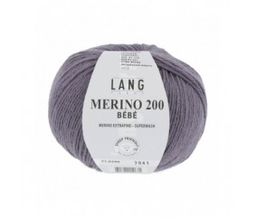 Pelote coton Lang yarns merino 200 bébé bebe bleu 390