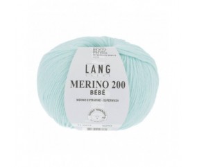 Pelote coton lang yarns Merino 200 baby bébé bebe cotton vert 374