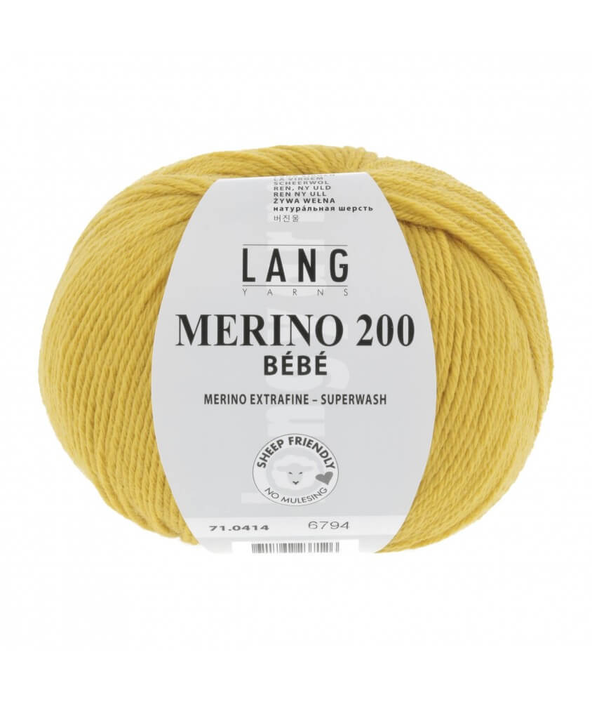 merino 200 bébé lang yarns 414 jaune merino 200 bébé lang yarns 414 jaune