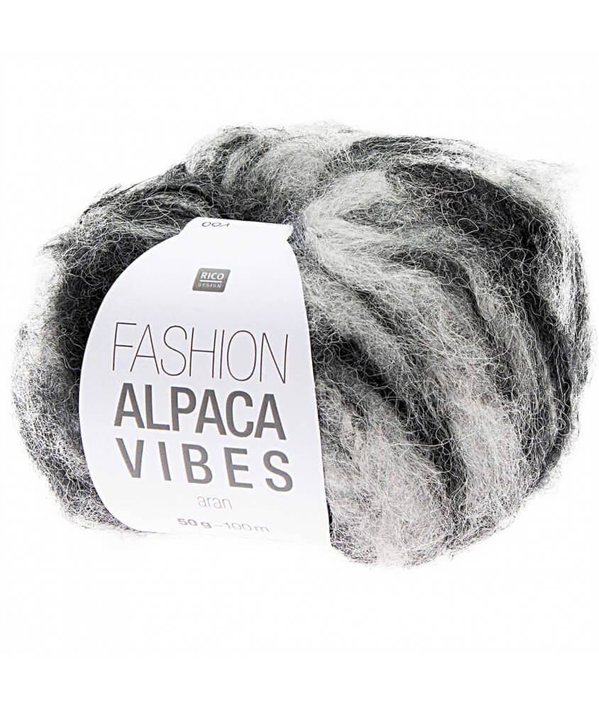 Pelote FASHON ALPACA VIBES AR - Rico Design noir