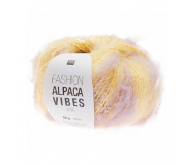 Pelote FASHON ALPACA VIBES AR - Rico Design vanille violet rose