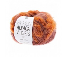 Pelote FASHON ALPACA VIBES AR - Rico Design  orange rouge
