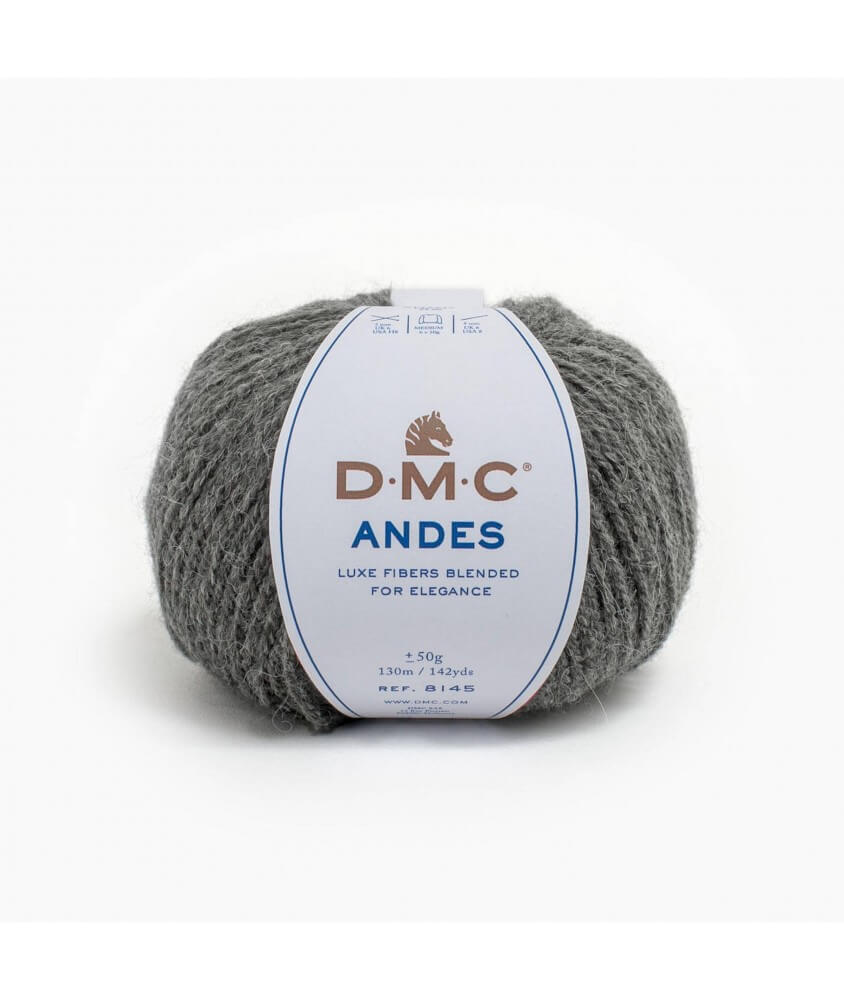 Pelote de laine alpaga ANDES - DMC gris