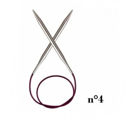 Aiguilles circulaires fixes cable 80 cm Nova Meta n°4l - Knitpro Sperenza