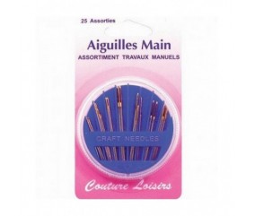 Boite d'aiguilles main assorties x 25