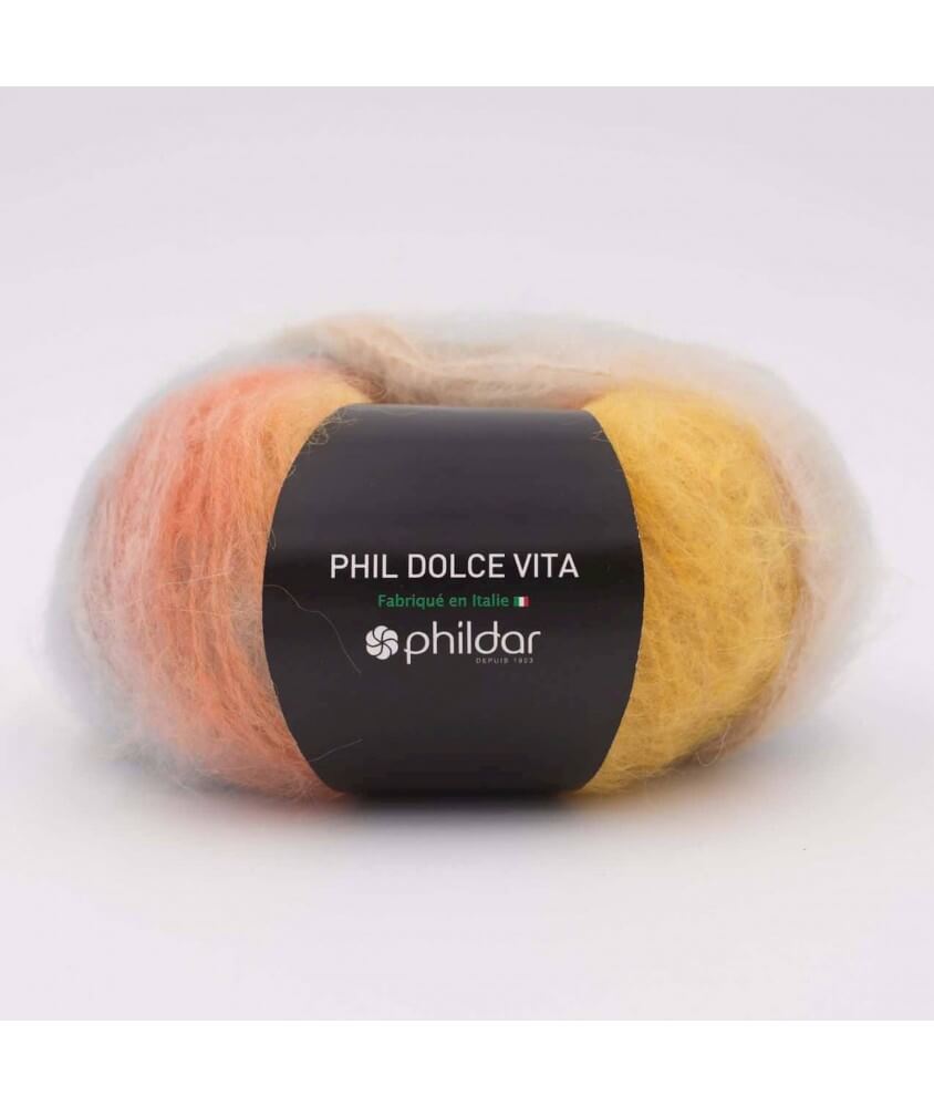Fil exceptionnel à tricoter PHIL DOLCE VITA - Phildar sperenza arlequin jaune