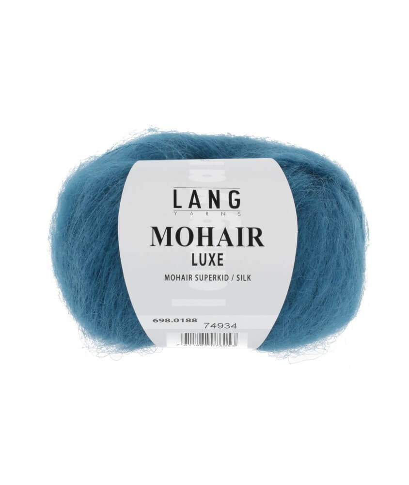 Mohair et soie à tricoter MOHAIR LUXE - Lang Yarns 188 BLEU Mohair et soie à tricoter MOHAIR LUXE - Lang Yarns 188 BLEU