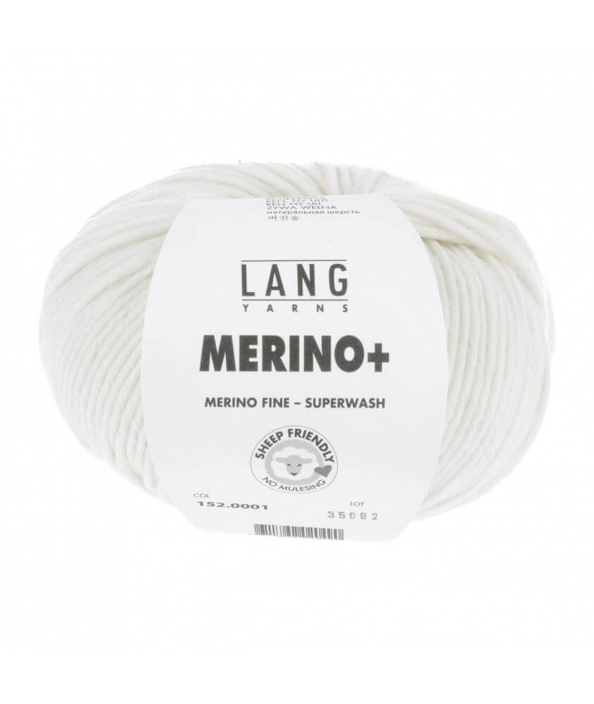 Laine MERINO PLUS - Lang Yarns sperenza blanc doux jolie neige 01