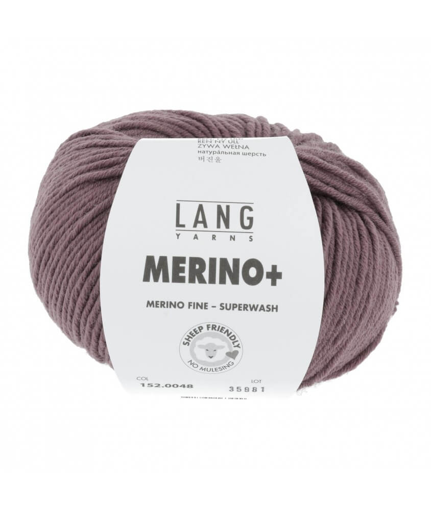 Laine MERINO PLUS - Lang Yarns sperenza violet 48 jolie douce laine