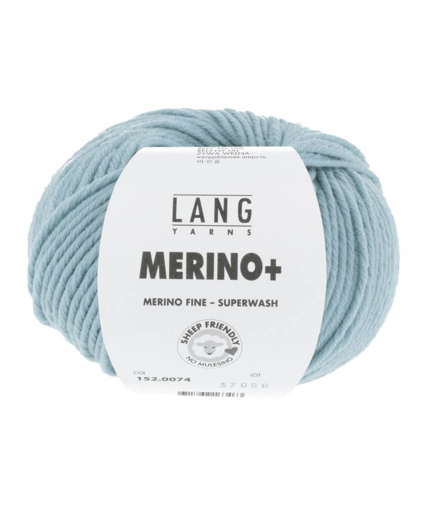 Laine MERINO PLUS - Lang Yarns sperenza laine douce bleu 74