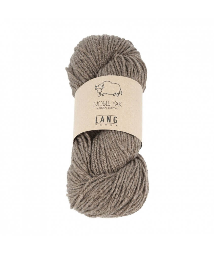  Fil à tricoter NOBLE YAK - Lang Yarns marron 01 naturel haut de gamme premium bio