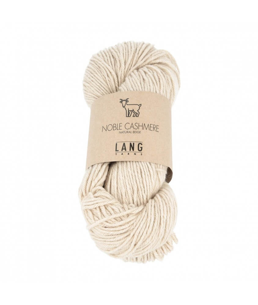 Laine cachemire à tricoter NOBLE CASHMERE - Lang Yarns pelote naturelle cashmire 03 écru