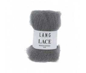 Mohair et soie à tricoter LACE 25 GR - Lang Yarns Sperenza gris 05