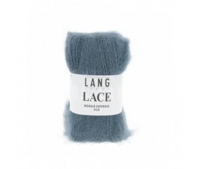 Mohair et soie à tricoter LACE 25 GR - Lang Yarns Sperenza bleu 033 33