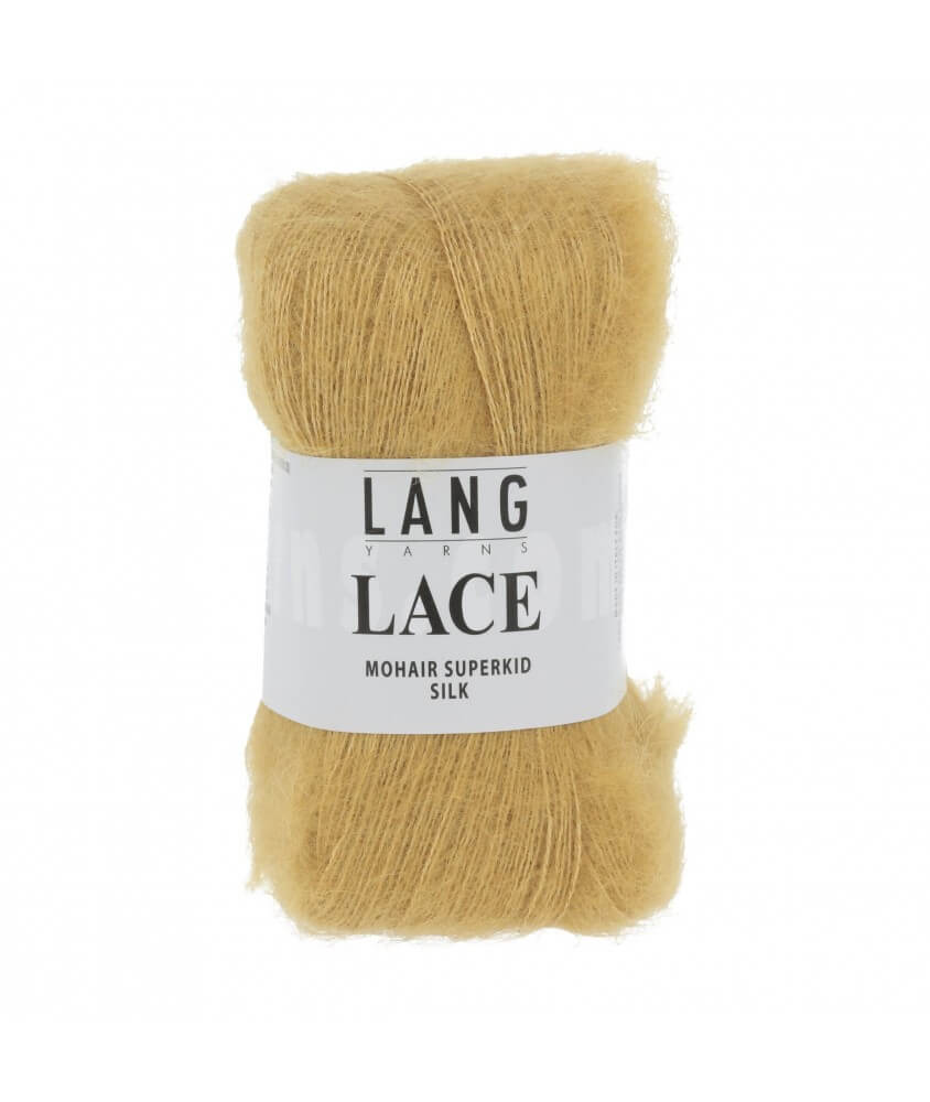Mohair et soie à tricoter LACE 25 GR - Lang Yarns Sperenza jaune 50 050