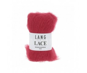 Mohair et soie à tricoter LACE 25 GR - Lang Yarns Sperenza rouge 060
