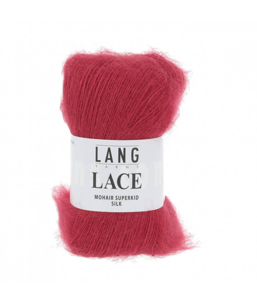 Mohair et soie à tricoter LACE 25 GR - Lang Yarns Sperenza rouge 060
