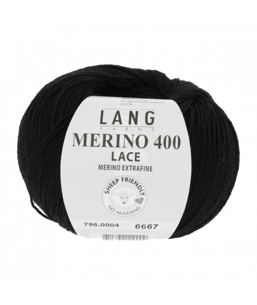 Laine MERINO 400 LACE - Lang Yarns sperenza pelote noir 04