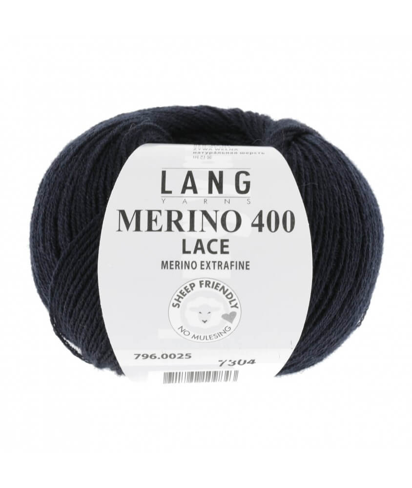 Laine MERINO 400 LACE - Lang Yarns sperenza pelote 25 025 bleu bleue Laine MERINO 400 LACE - Lang Yarns sperenza pelote 25 025 bleu bleue