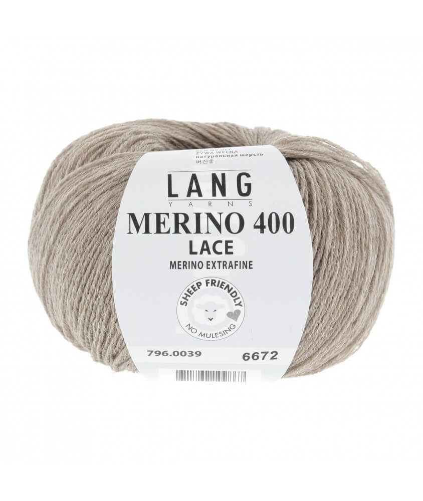 Laine MERINO 400 LACE - Lang Yarns sperenza pelote marron 039 39
