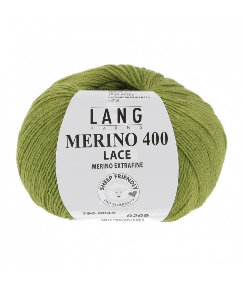 Laine MERINO 400 LACE - Lang Yarns sperenza pelote vert 44 044 Laine MERINO 400 LACE - Lang Yarns sperenza pelote vert 44 044