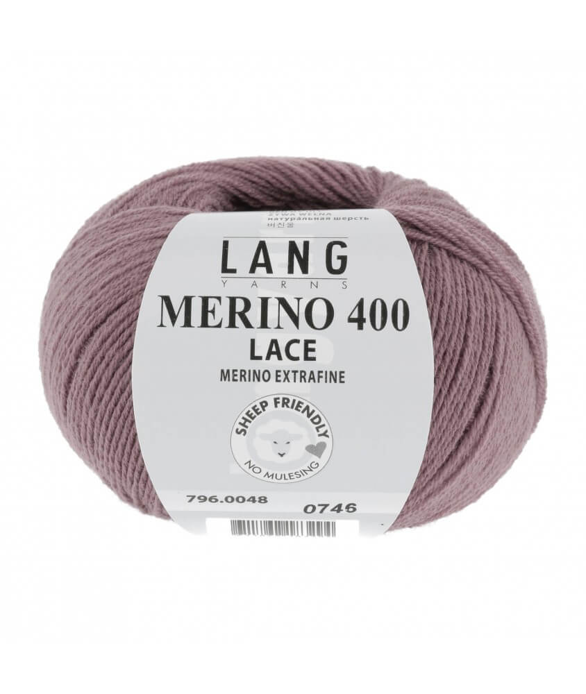 Laine MERINO 400 LACE - Lang Yarns sperenza pelote violet 48 048