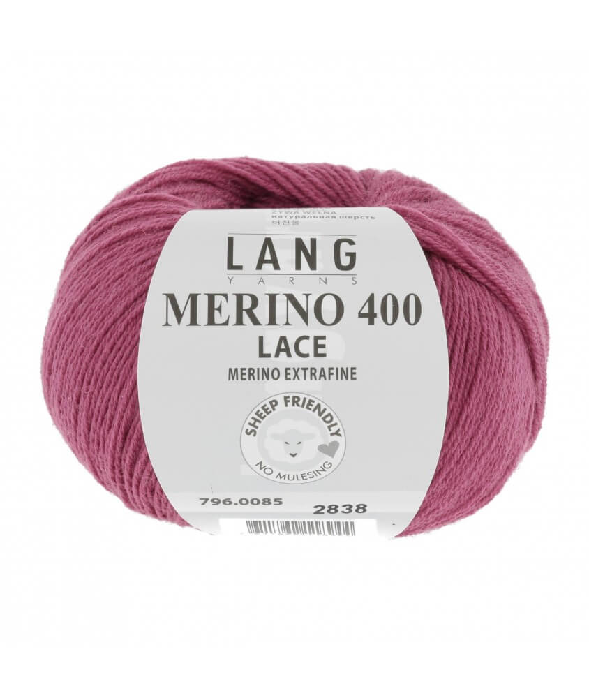 Laine MERINO 400 LACE - Lang Yarns sperenza pelote 85 085 rose barbie
