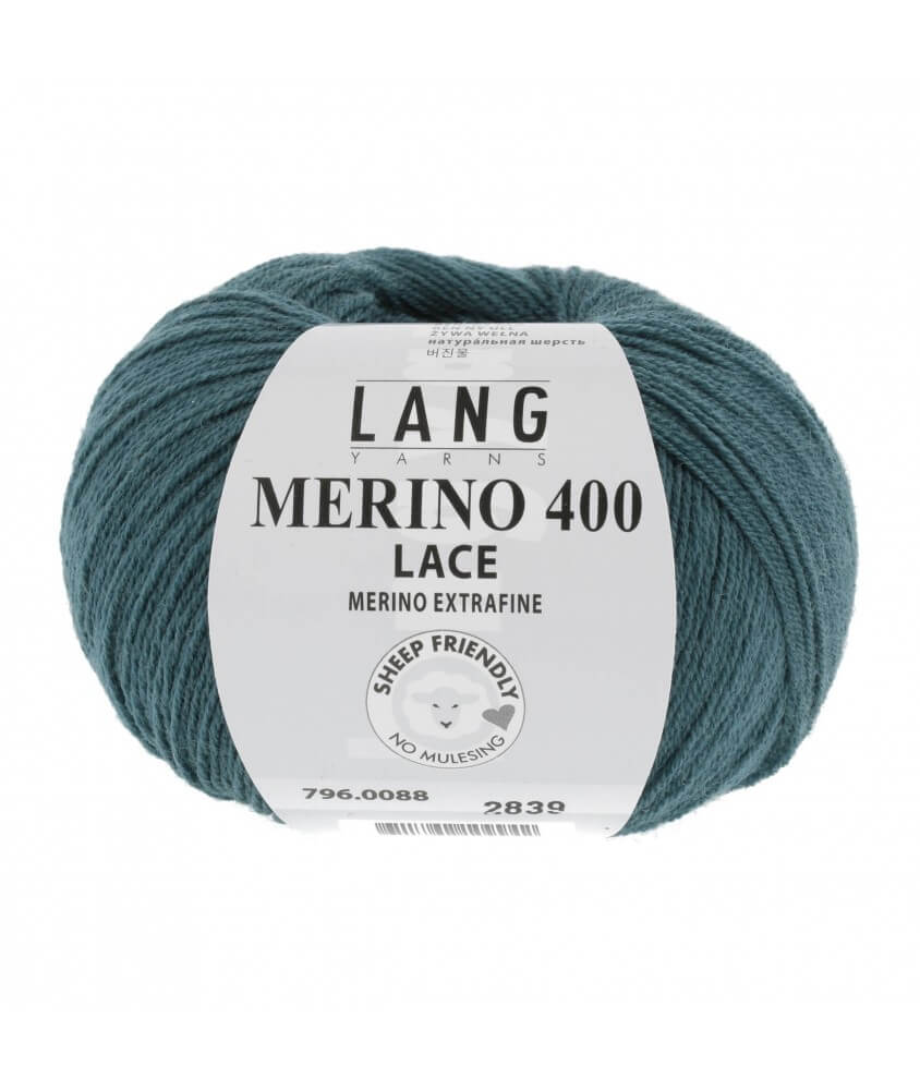 Laine MERINO 400 LACE - Lang Yarns sperenza pelote bleue bleu 88 088