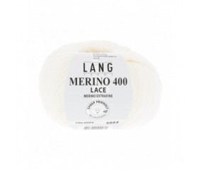 Laine MERINO 400 LACE - Lang Yarns sperenza pelote blanc neige 94 094
