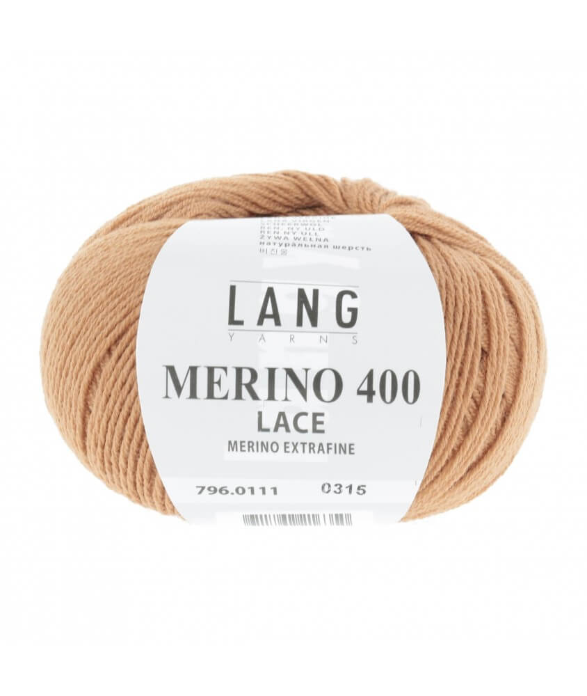 Laine MERINO 400 LACE - Lang Yarns sperenza pelote marron 111 0111