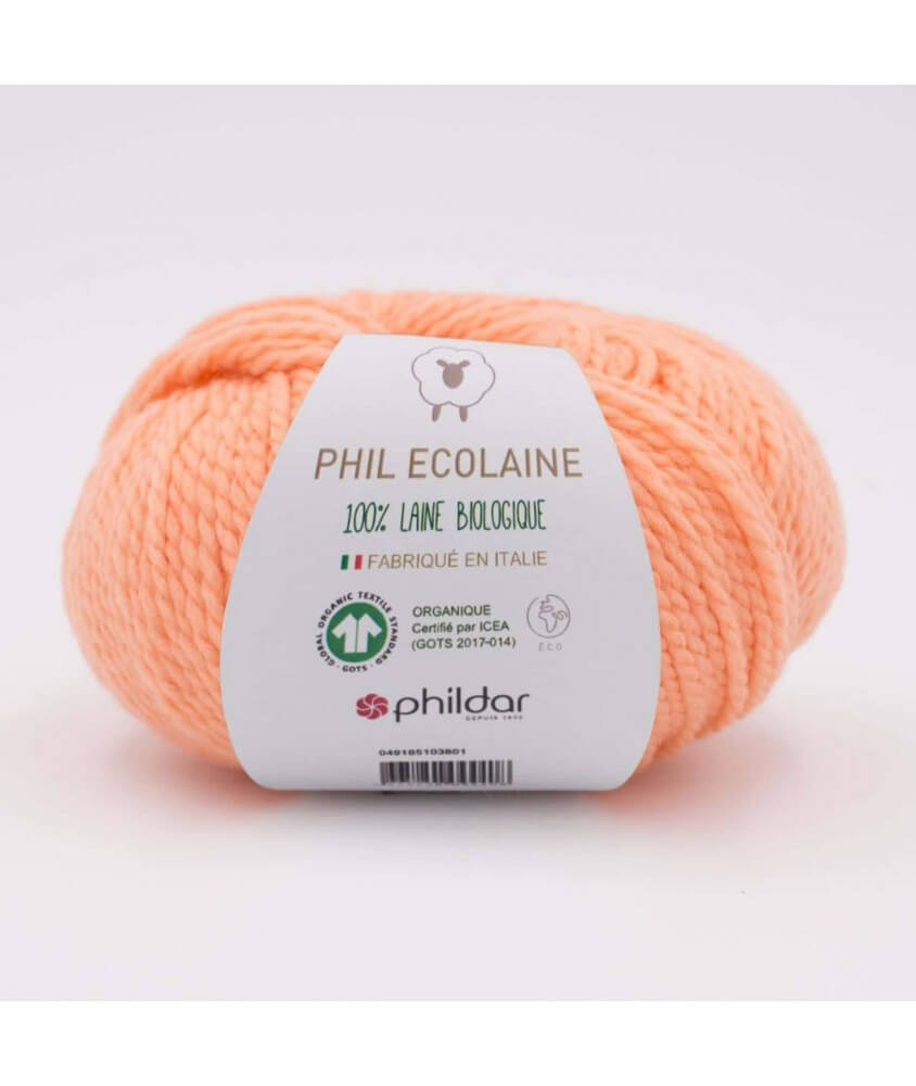 Laine biologique PHIL ECOLAINE - Phildar PAMPLEMOUSSE ORANGE