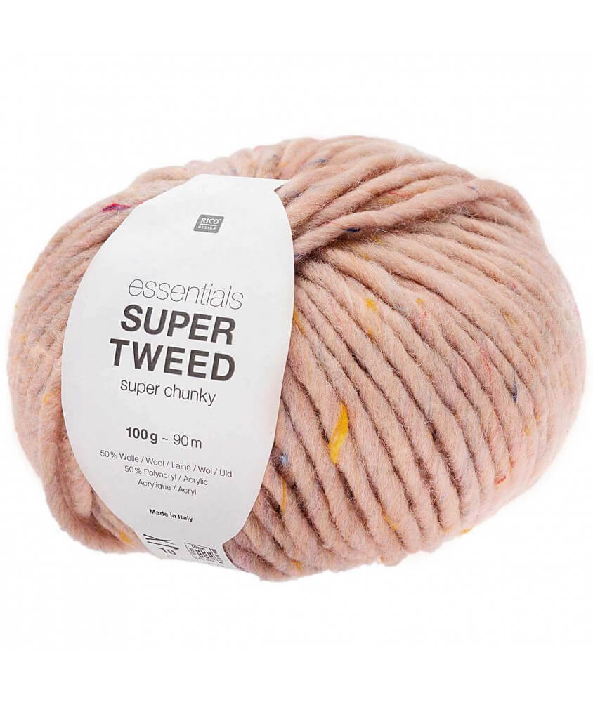 Laine à tricoter Essentials SUPER TWEED Super Chunky 50 gr - RICO Design 02 ROSE
