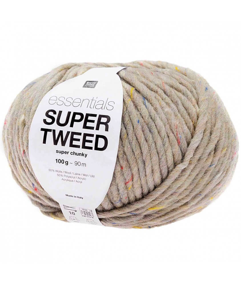 Laine à tricoter Essentials SUPER TWEED Super Chunky 50 gr - RICO Design 05 GRIS